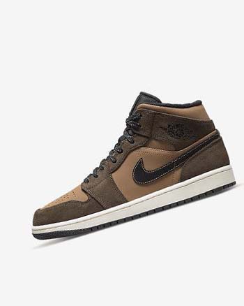 Nike Air Jordan 1 Mid SE Chocolate Oscuro Marrom Negros Rojos | MX 4874